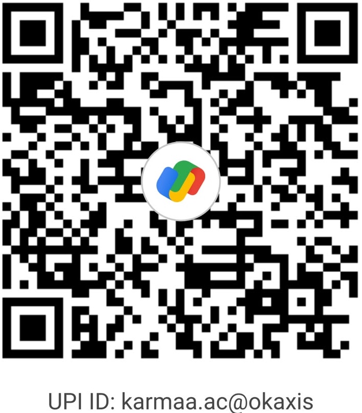 Scan to pay Karma Alignment via UPI — karmaa.ac@okaxis